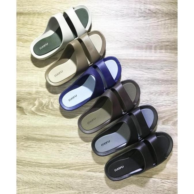 

LUOFU Sandal Selop Ban Dua Pvc Wanita F2328-WT [C01] LS