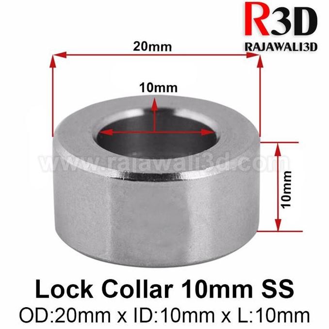 LockCollar Lock Collar Locking Collar 10mm Stainless Steel 20x10x10mm
