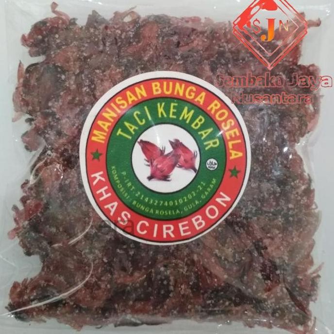 

Manisan Bunga Rosela Rosella Khas Cirebon Taci Kembar Asli / Manisan