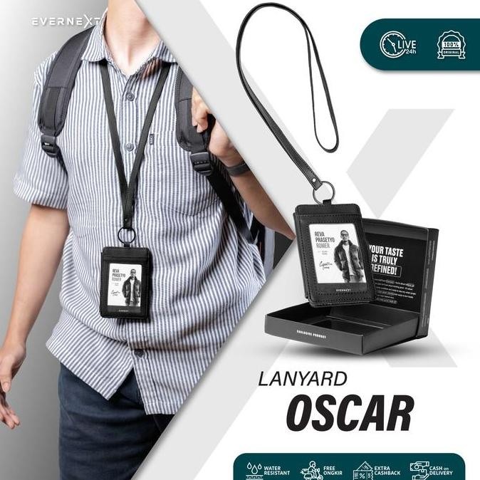 

PROMO - EVERNEXT APPAREL - Lanyard Kartu Oscar ID Card Holder Name Tag Kantor Tas Kalung Dompet Kartu Gantung