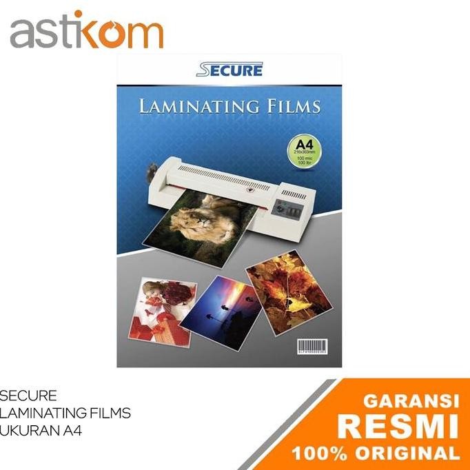 

Plastik Laminating Film Secure A3 A4 F4 100 Micron 100Pcs/Pack Co