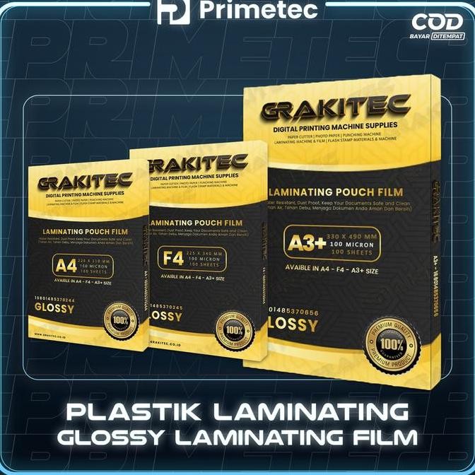 

Plastik Laminating Film A4 F4 A3 Glossy 100 Micron 100 Pcs Primetec Co