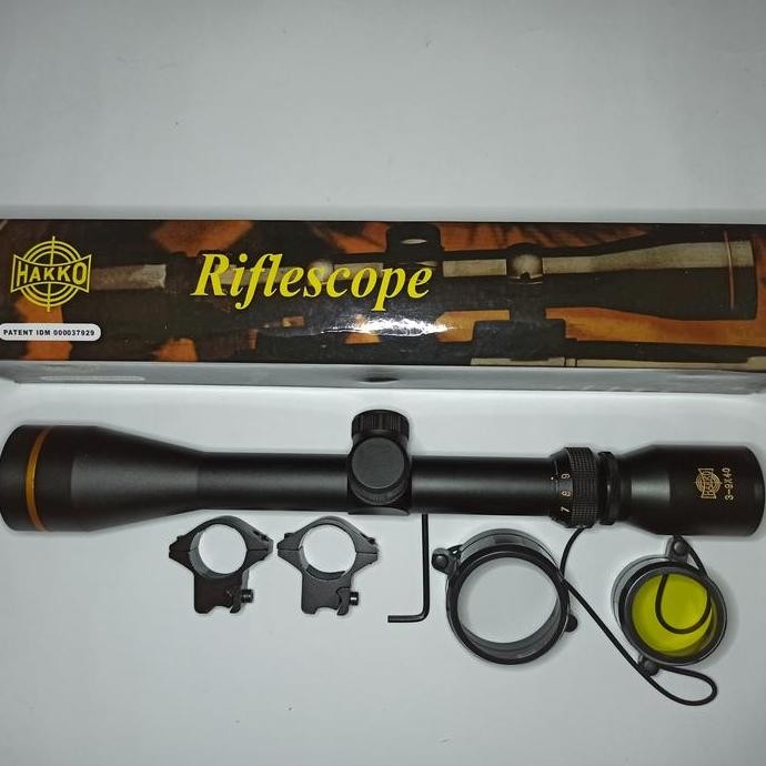 TELESCOPE HAKKO 3-9X40 RING GOLD