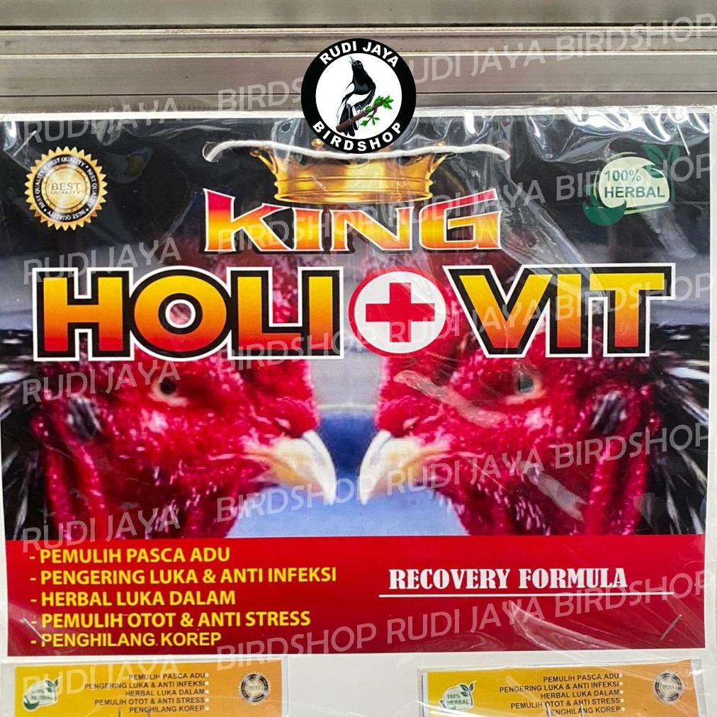 Yl-24 Rg-4 King Holi+Vit Holivit 1 Sachet Obat Jamu Ayam Sakit Korep Kurap Buras Kamlang Luka Dalam 