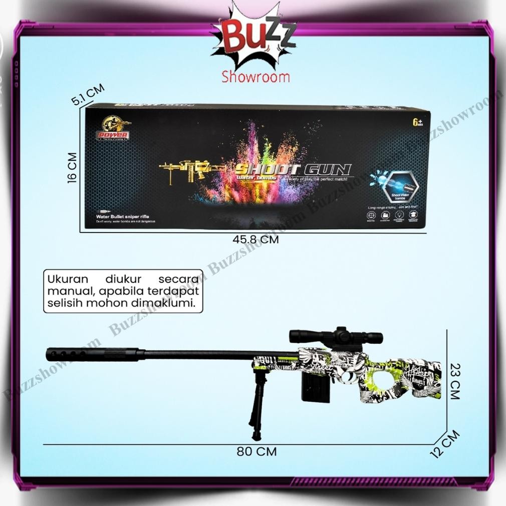 Promo My56 Tembakan Anak Awm Watergel Awp Mainan Sniper Gun Water Gel Original