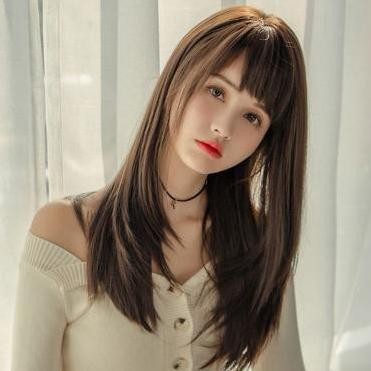 Wig Wanita Berponi Rambut Wig Wanita (Cew2)