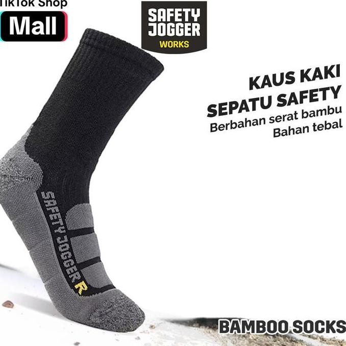 SAFETY JOGGER WORKS KAOS KAKI SAFETY TEBAL PRIA JOGGER SOCKS BAHAN SERAT BAMBU NYAMAN & LEMBUT DENGA