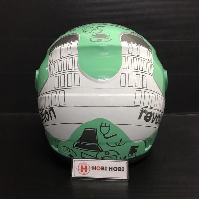 Helm Evolution Motif Revolution Half Face Model Gm Motorcycle