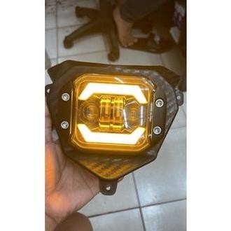 Reflektor LED carbon CRF150 KLX150 WR155 KEDOK LAMPU DEPAN CRF CARBON SET LAMPU Original