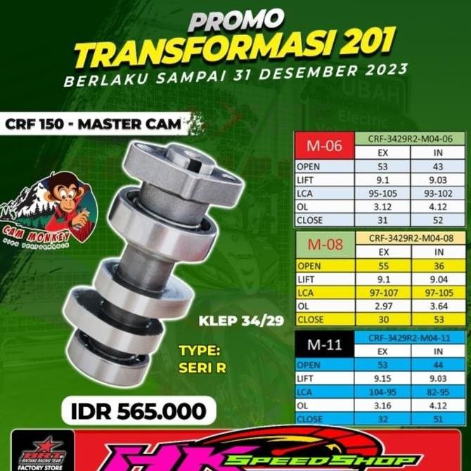 NOKEN AS BRT CAM BRT CRF 150 L MONKEY SERIES KLEP 34-29 M-06 M-08 M-11 Original