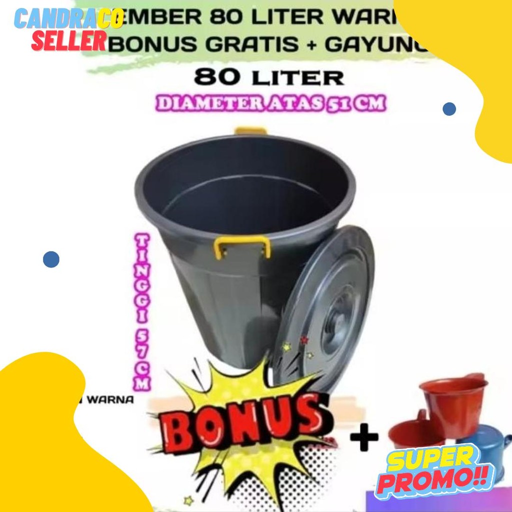 Cod Ember Jumbo 80 Liter Bonus Gayung Tong 80 Liter