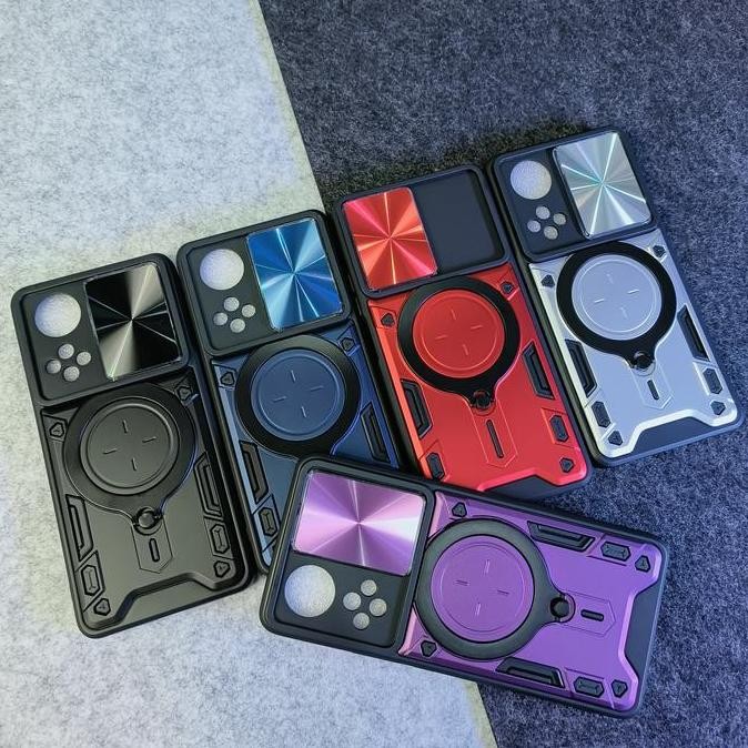 DE190 >> Huawei Nova 9 - EvoX Army Flash Flip Lens Armor Case Shockproof