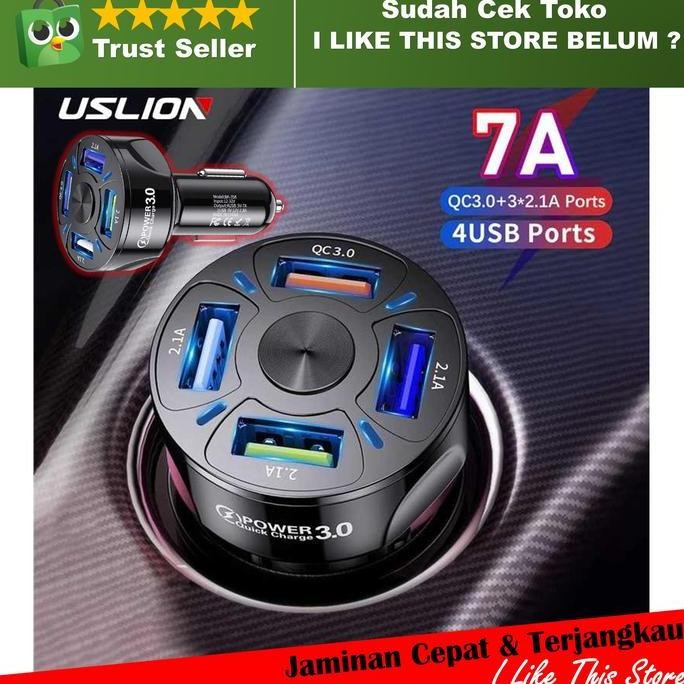 DA59 }} Car Charger Mobil Car Charger Quick Charger Handphone Gadget Adapter Adaptor Colokan Hitam