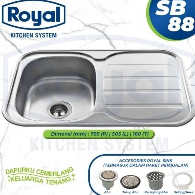 PROMO - bak cuci piring kitchen sink stainless ROYAL SB88