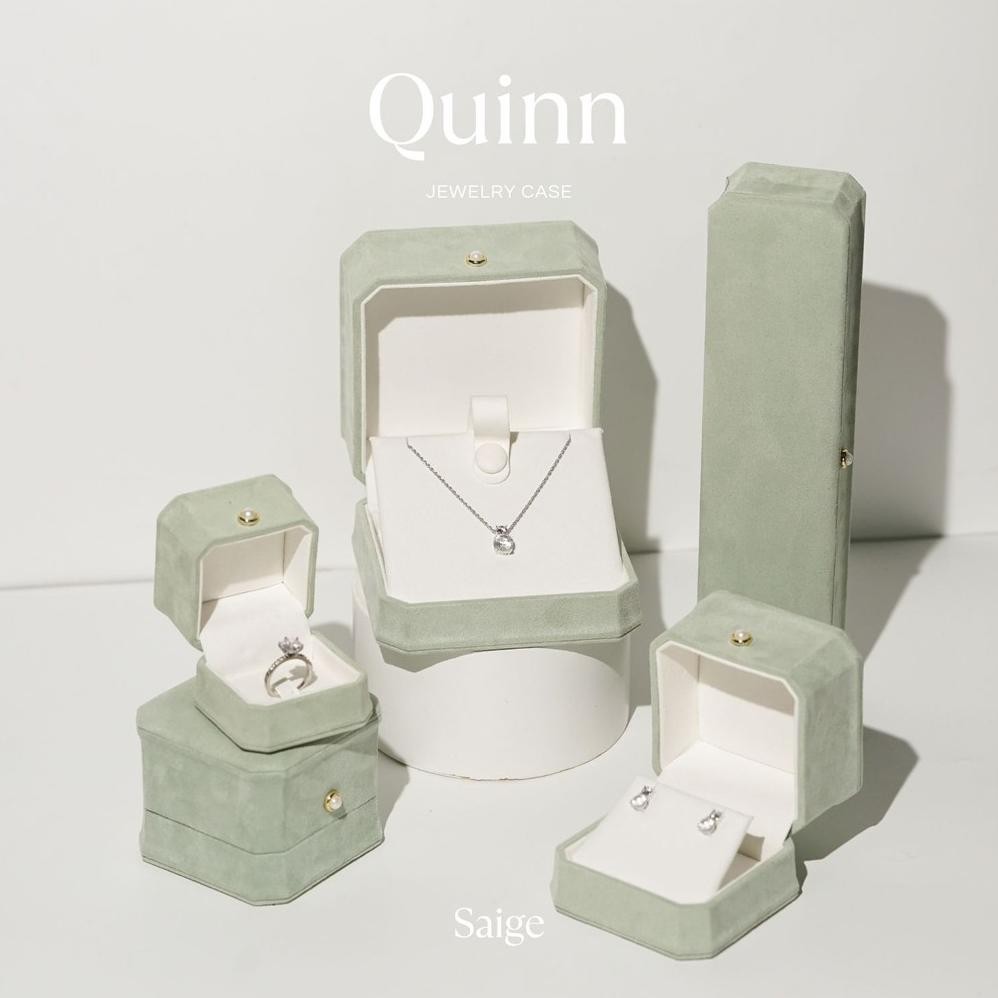 [SAIGE] QUINN Jewelry Box Kotak Perhiasan Mewah Exclusive Minimalist Sage Tiffany Cincin Kalung Gela