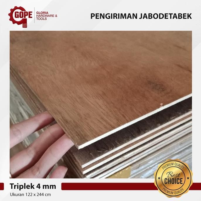 Triplek 4 mm MC Tunas Lembaran Ukuran 122 x 244 aSt