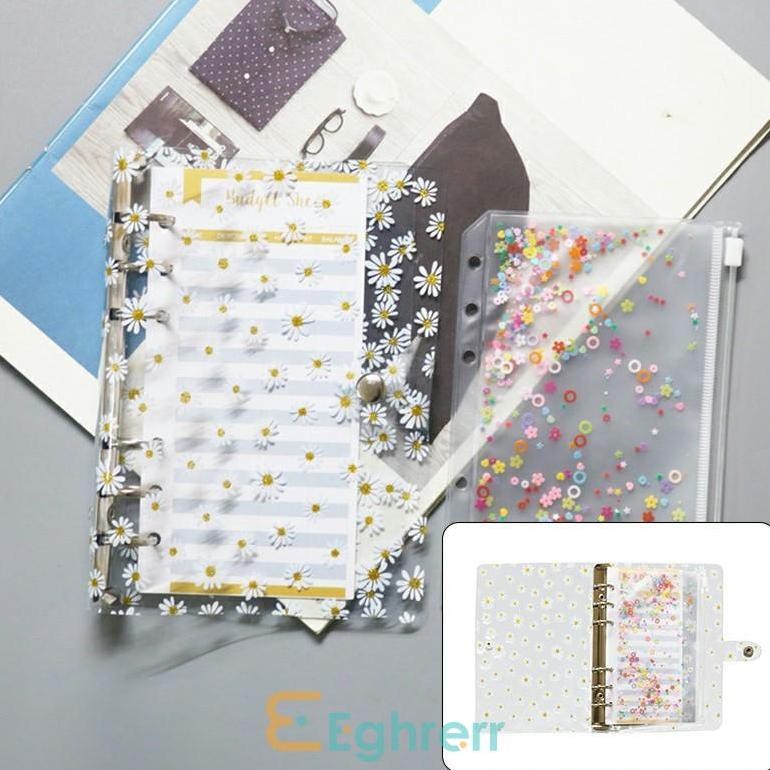 

Uy-23 Eg-Buku Rekening Tangan Daisy Soft Shell Pvc Binder Transparan A5/A6 Notebook-Eghrerr Uy-23