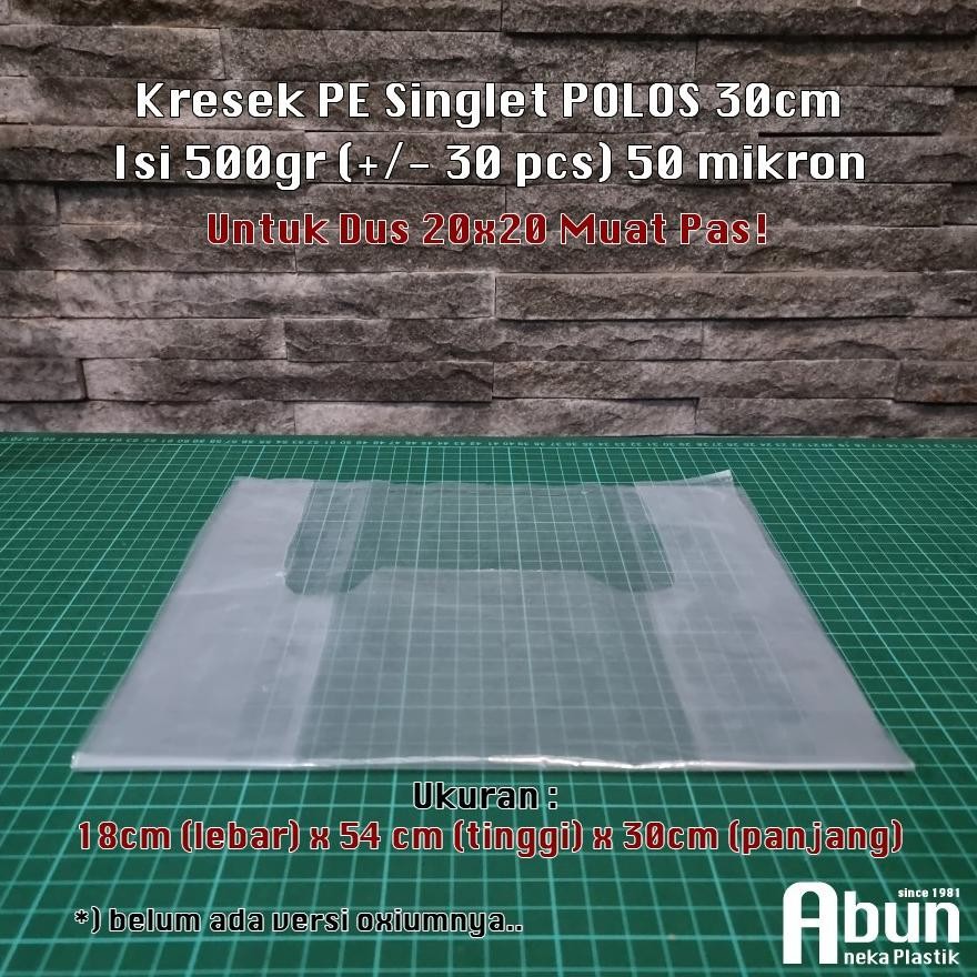 Kantong Kresek PE Bening Uk.30 Lechi (500gr) aSt