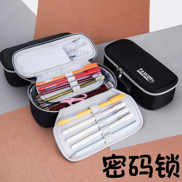 

Hg-24 Tempat Pensil Bahan Kapasitas Besar Dengan Resleting Dengan Kunci Kombinasi A967