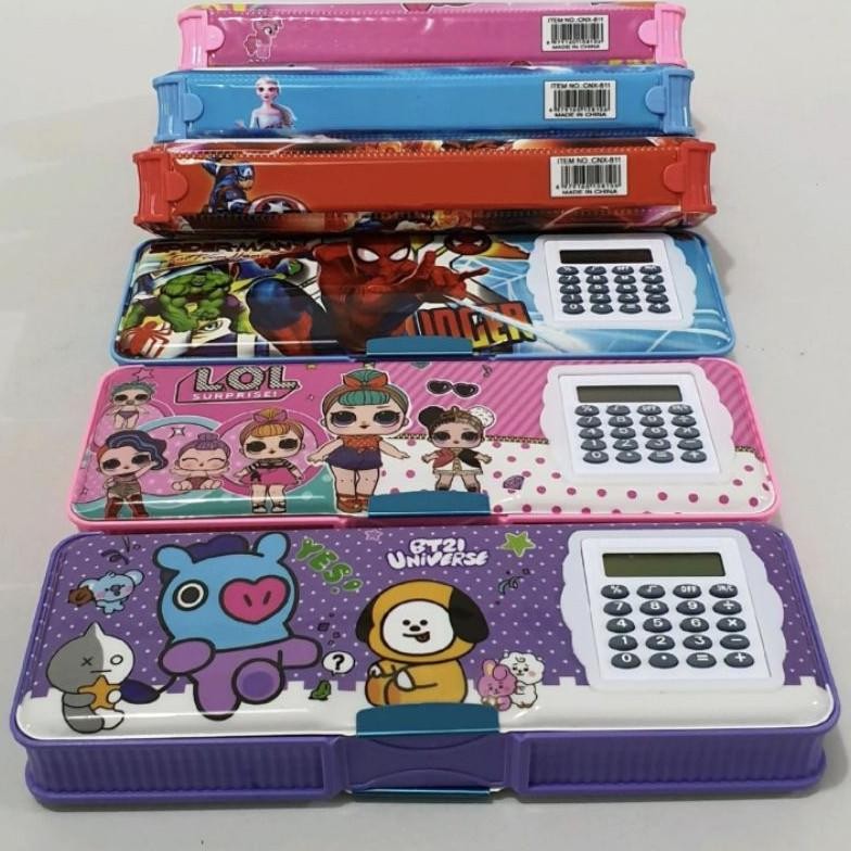 

Me41 Kotak Pensil Ada Kalkulator/Pencil Case Kalkulator/Tempat Pensil Magnet Kalkulator