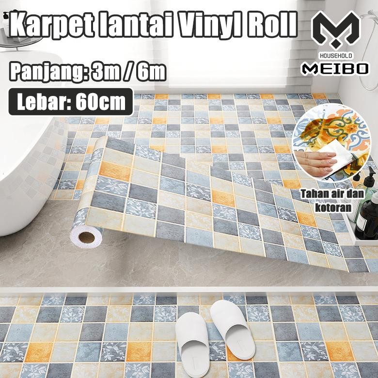 Karpet Lantai Vinyl Roll Ketebalan 300*60cm*0.5mm / Vinyl Stiker Lantai Kayu Vinyl Lantai Panjang / 