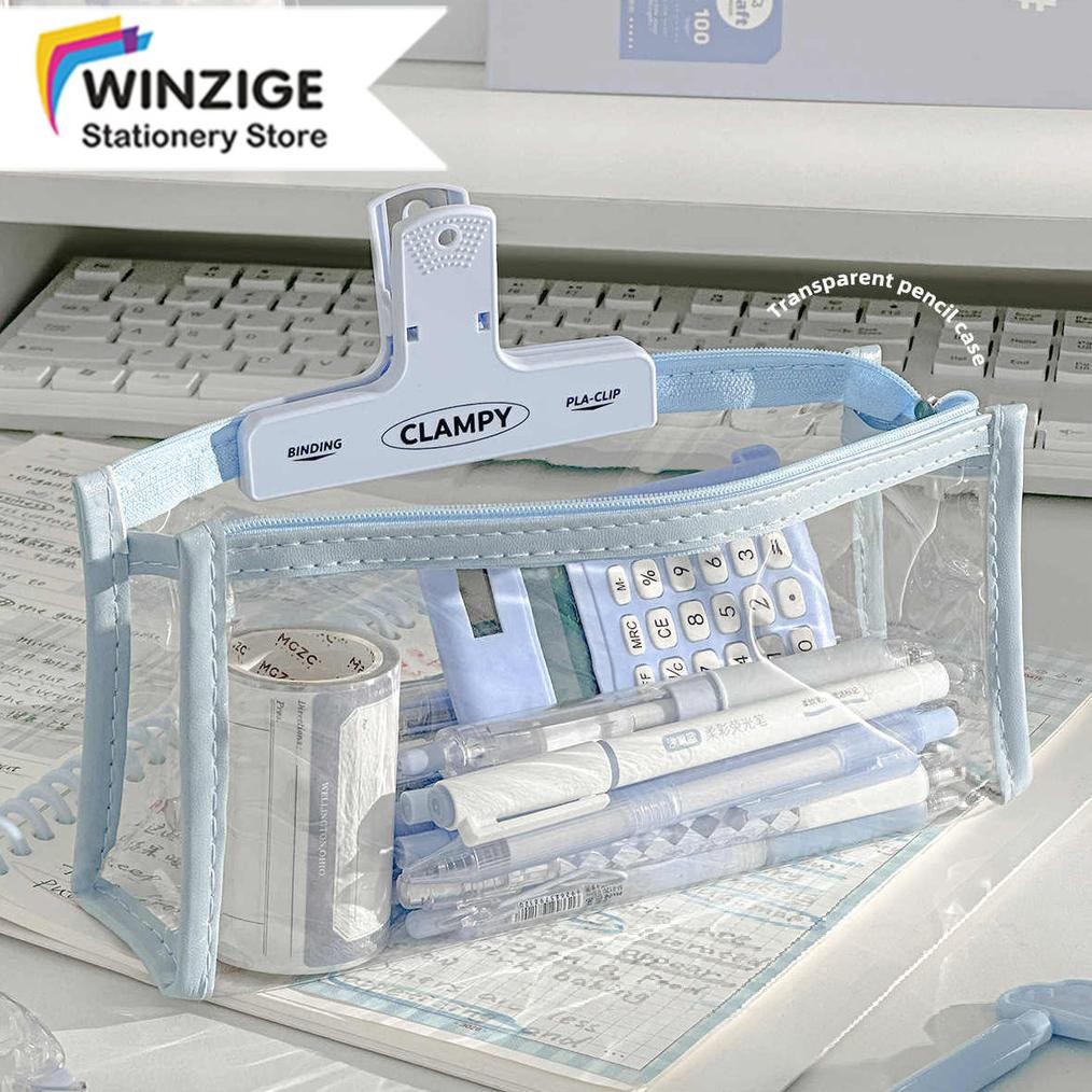 

Ku09 Winzige Kotak Pensil Transparan Tempat Pensil Aesthetic Korean Pen Pouch Lucu Stationery Organizer Pencil Case Large Alat Tulis School Supplies Kotak Pensil Anak Perempuan Berwarna-Warni Pink School Stuff