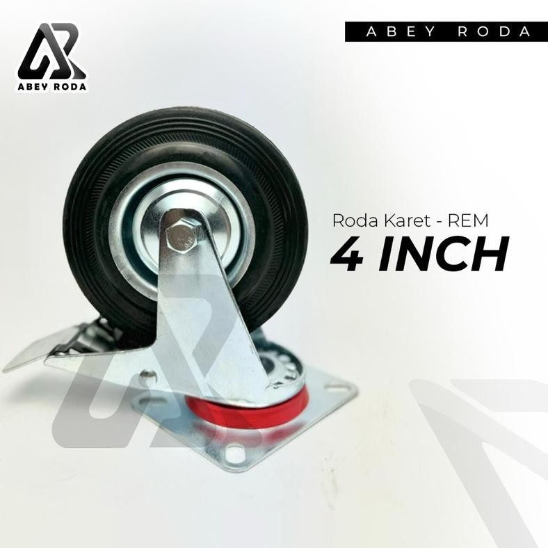 Roda Karet Troli 4 inch (REM) aSt