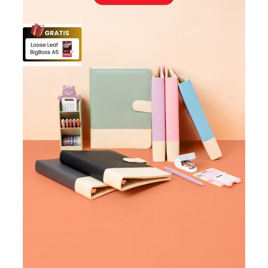 

Flashee Binder Polos Yuna Eksklusif Two Tone A5 20 Ring Binder Aesthetic Buku Tulis Organizer