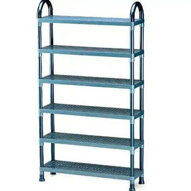 Rak Sepatu/Sendal Plastik, Lion Star, Susun 6.