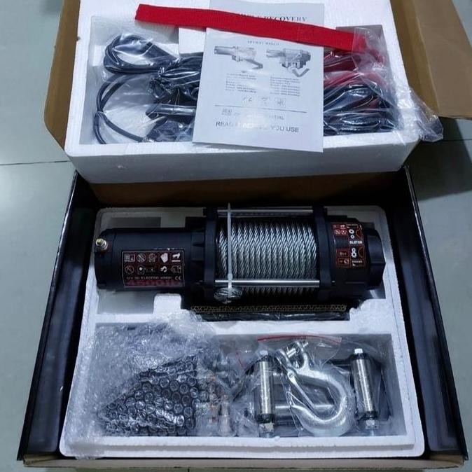Termurah Electric Winch 4500 Lbs - 2040kg - Jeep Jip Jimny ATV Offroad
