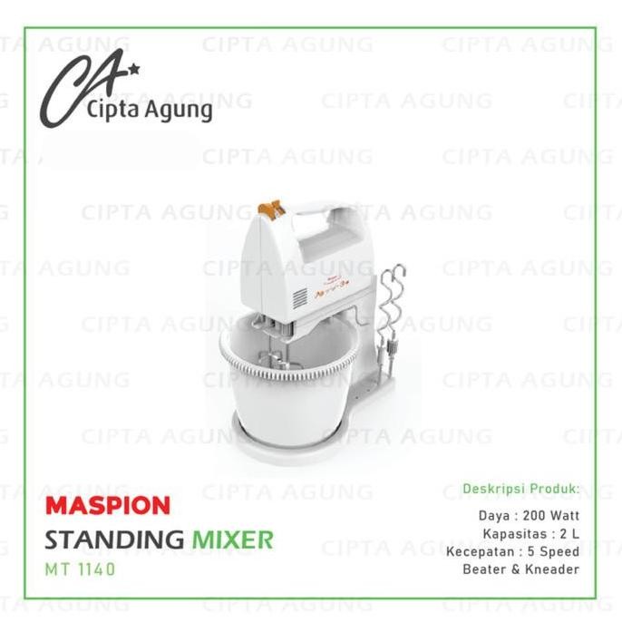 Sale Standing Mixer Stand Mixer Maspion Mt-1140 Mt1140 Mt 1140