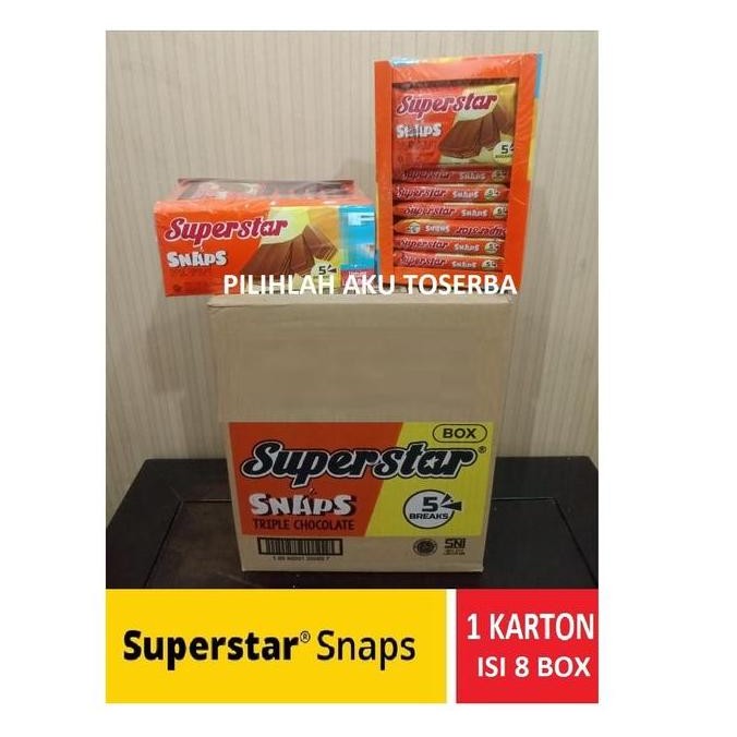 

Grosir Superstar Snaps Triple Chocolate - 1 Kardus Isi 8 Box