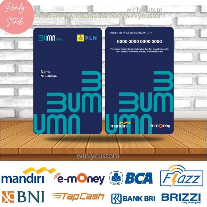 Promo E-Money Etoll ID CARD PLN MANDIRI EMONEY NEW BUMN - 2 SISI COD
