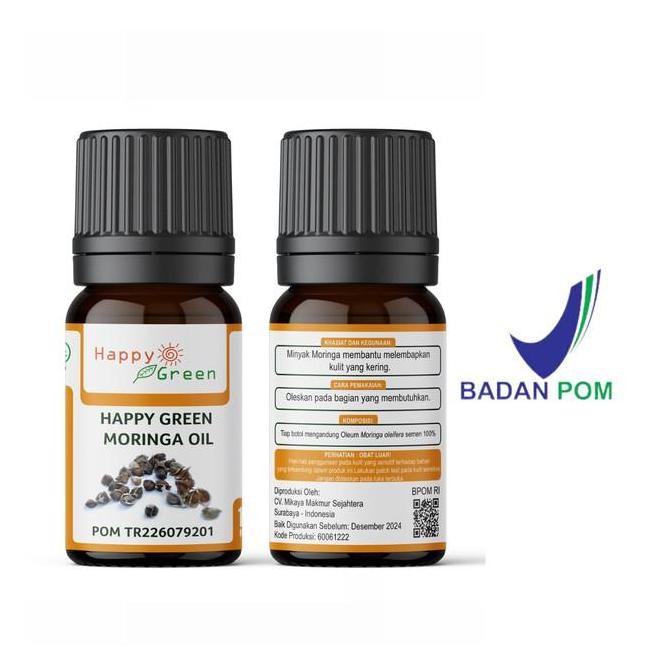 

BEBAS ONGKIR - Bersertifikat Happy Green Moringa Oil 80ml Minyak Biji Kelor Kelorinaw