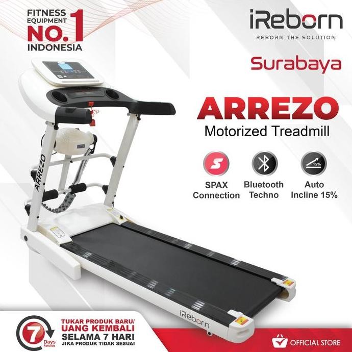 Alat Fitness Treadmill Elektrik iReborn Arrezo (Auto Incline)