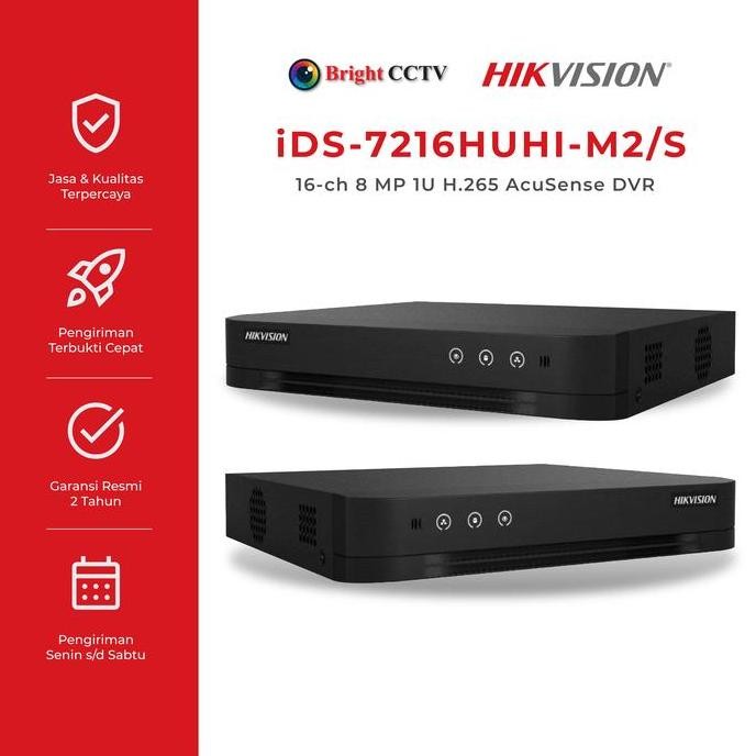 Promo Dvr Hikvision 16 Channel Ds-7216Huhi-M2 (S) 8Mp