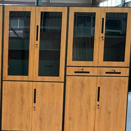 TERMURAH - Lemari Arsip Besi Motif Kayu Murah Meriah