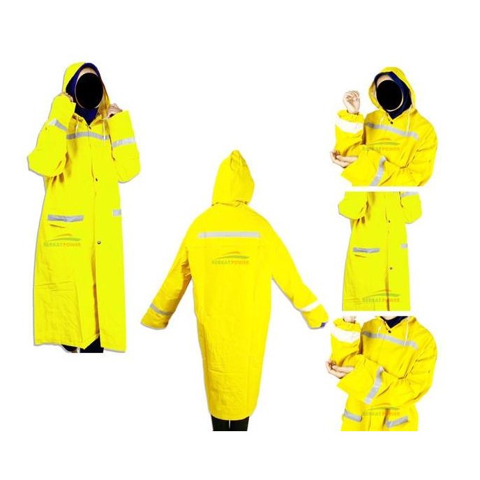 Jas Hujan Aether Ponco Terusan Warna Kuning