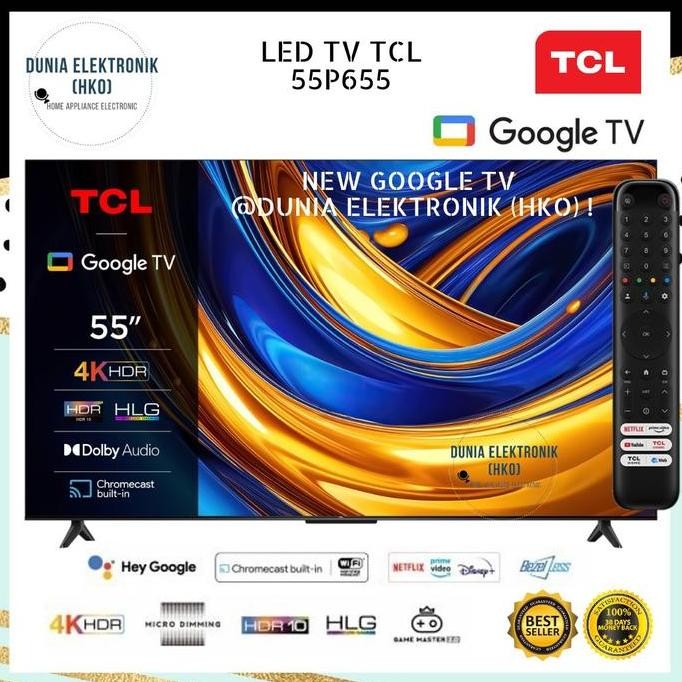 NEW TCL 55P655 55" GOOGLE TV 4K UHD DOLBY SMART TV 55 INCH | tcl 55p655 smart tv tcl 55 inch | tcl 5