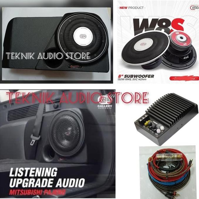 Subwoofer OEM Aktive Cello 8inch W8SL Ultimate Pajero-Xpander