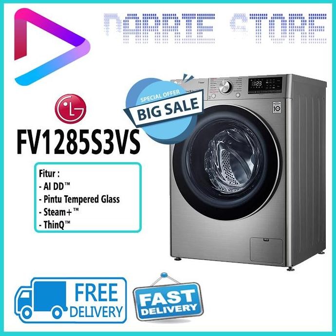 NEW LG FV1285S3VS MESIN CUCI WASHER 8.5 KG FV-1285S3VS FV1285 1285S3VS