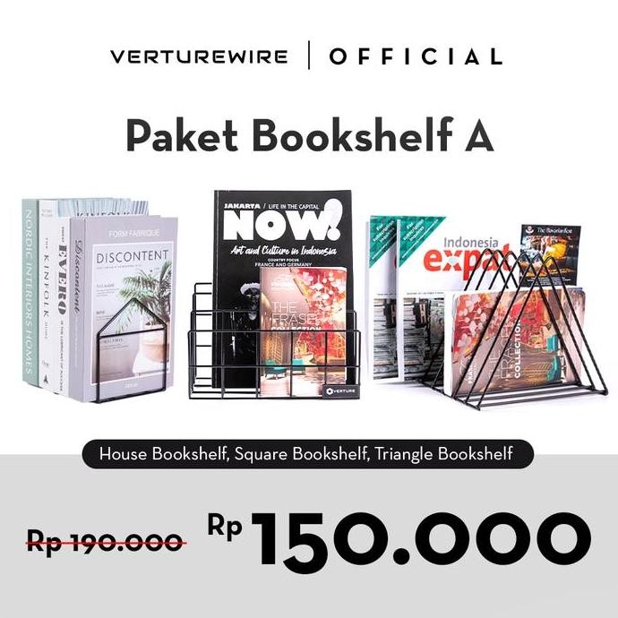 

TERLARIS - Paket Pembatas Buku Besi / Bookshelf A