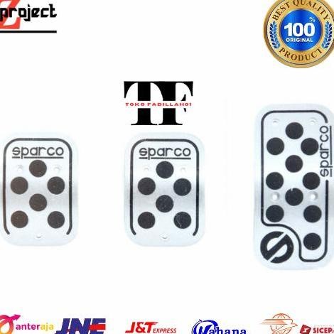 SPARCO cover pedal mobil manual 3 pcs / cover pedal sparco 3 pcs
