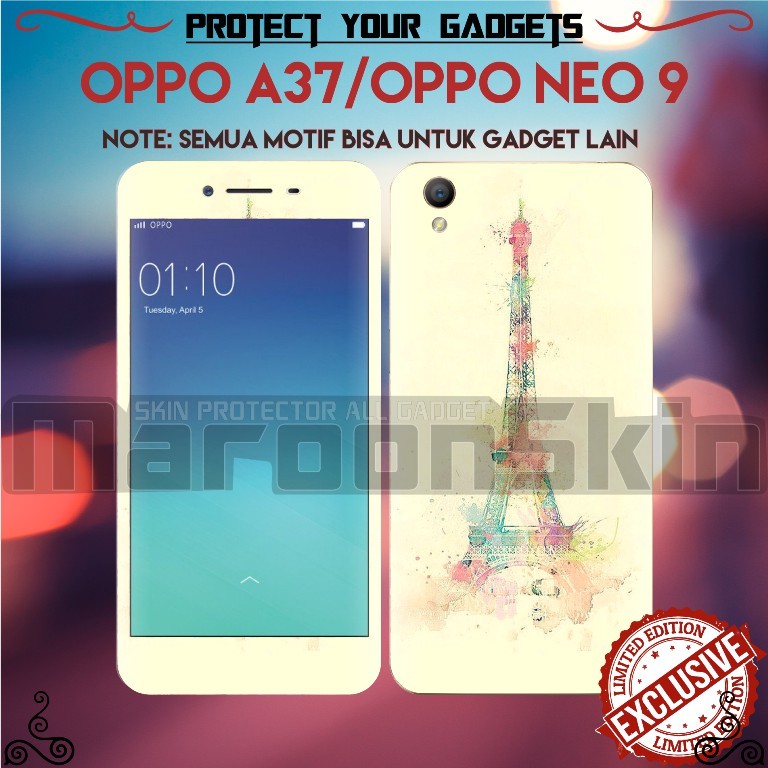 

Stiker Oppo A37 Garskin Label Custom Fullbody Presisi Bisa COD