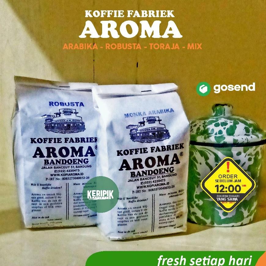 

Ready!! Kopi Aroma Bandung Robusta Moka Mokka Arabika Toraja semua Varian 250 gr