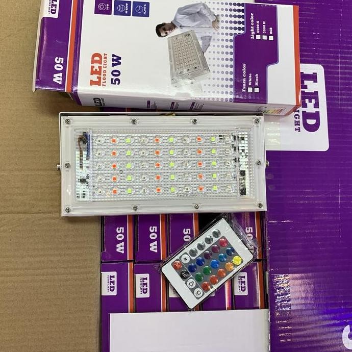Lampu LED sorot 50watt RGB. Lampu tembak LED 50watt RGB. TERMURAH