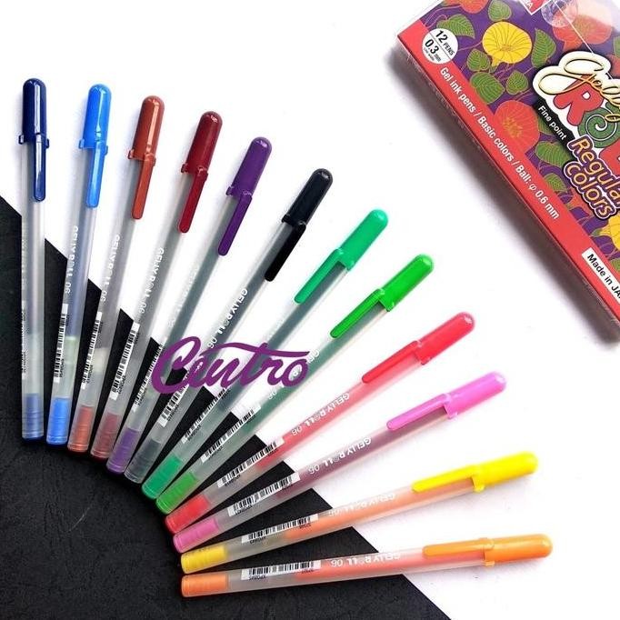 

TERBARU - Sakura Gelly Roll Pen Fine Point Classic Regular Colors Set 12 Colour