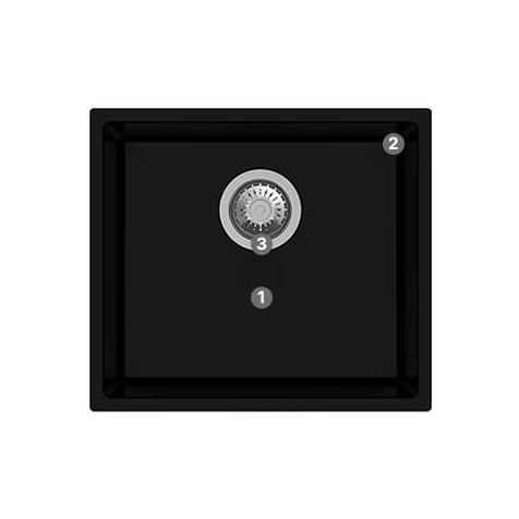 TERLARIS - MODENA KS9110FLM sink dapur Maggiore granite hitam