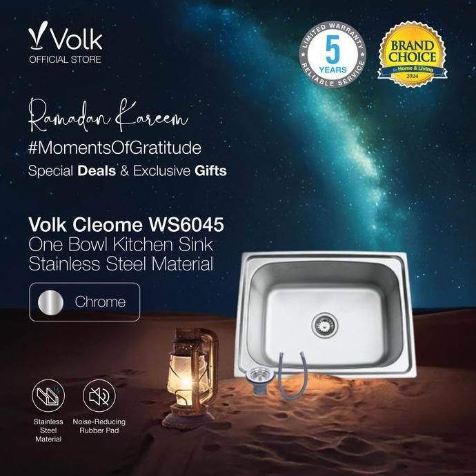 VOLK CLEOME BAK CUCI PIRING - SATU LUBANG (WS6045)