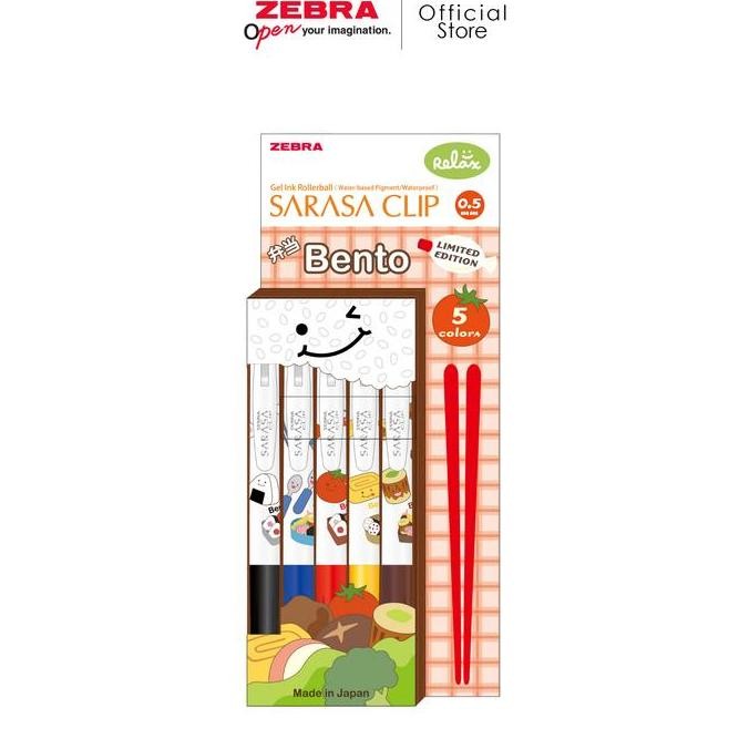 

Zebra Alat Tulis Pulpen Gel Sarasa Clip 0.5mm Bento Series Limited Edition - isi 5 pcs - SET A